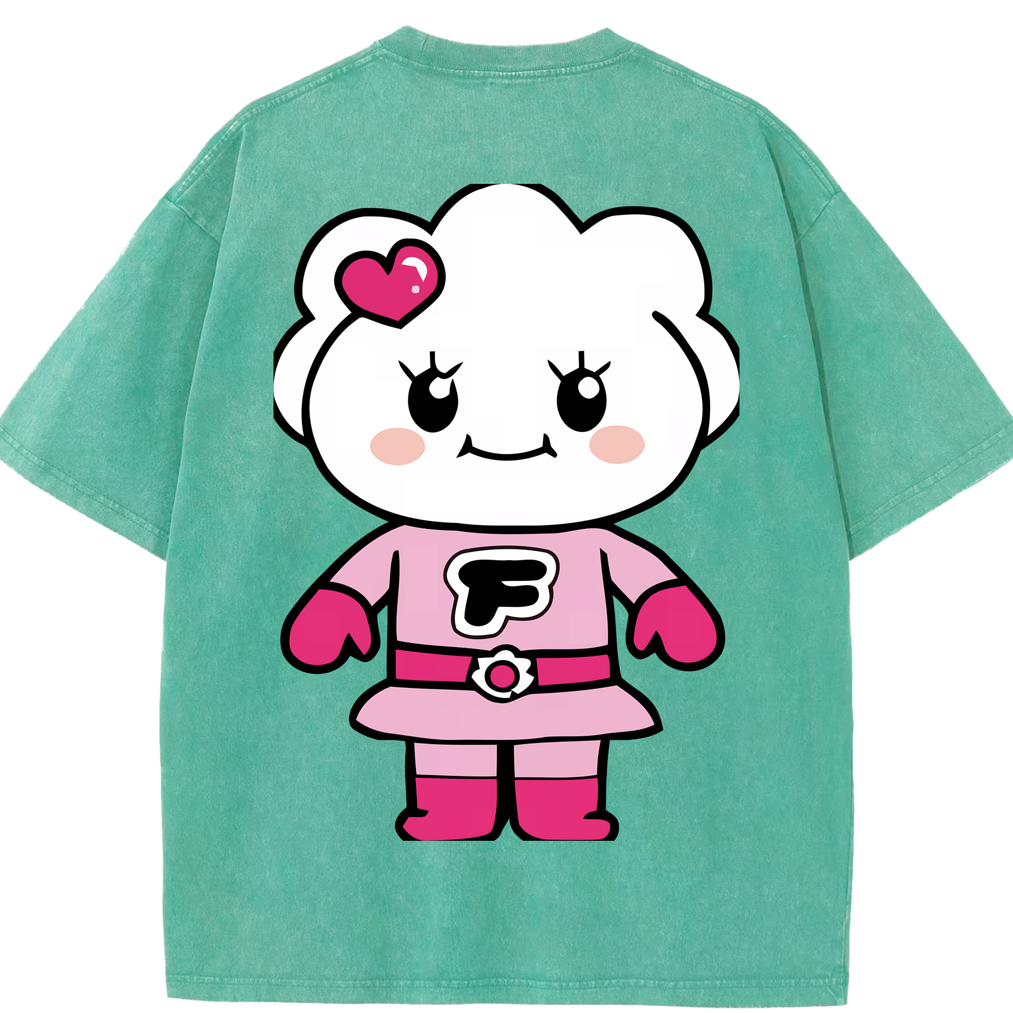 （画像用） アンパンマン Anpanman 綿100% ヴィンテージ風 半袖Tシャツ（背面プリント）